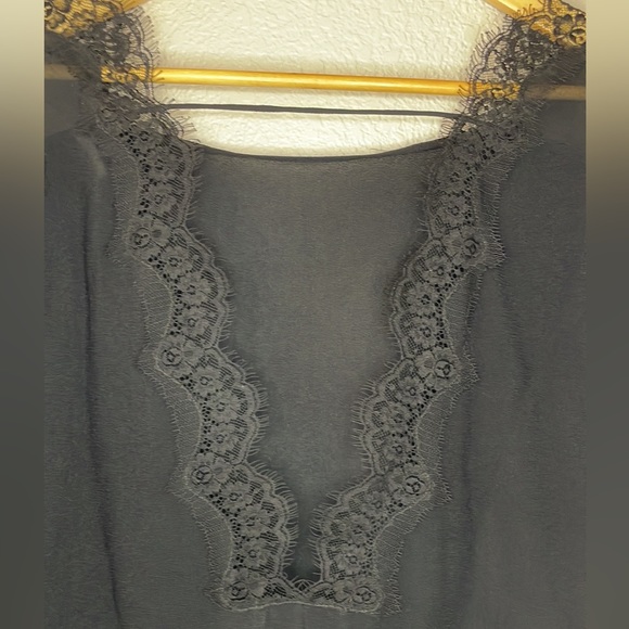 Sandro Paris Top | lace black low back backless - Picture 7 of 8